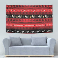 New Zealand Darts Christmas Tapestry Merry Xmas Aotearoa Maori Red - Polynesian Pride