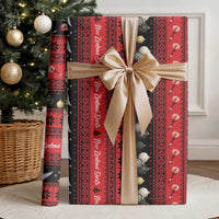 New Zealand Darts Christmas Wrapping Paper Merry Xmas Aotearoa Maori Red - Polynesian Pride
