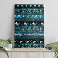 New Zealand Darts Christmas Canvas Wall Art Merry Xmas Aotearoa Maori Paua Shell - Polynesian Pride