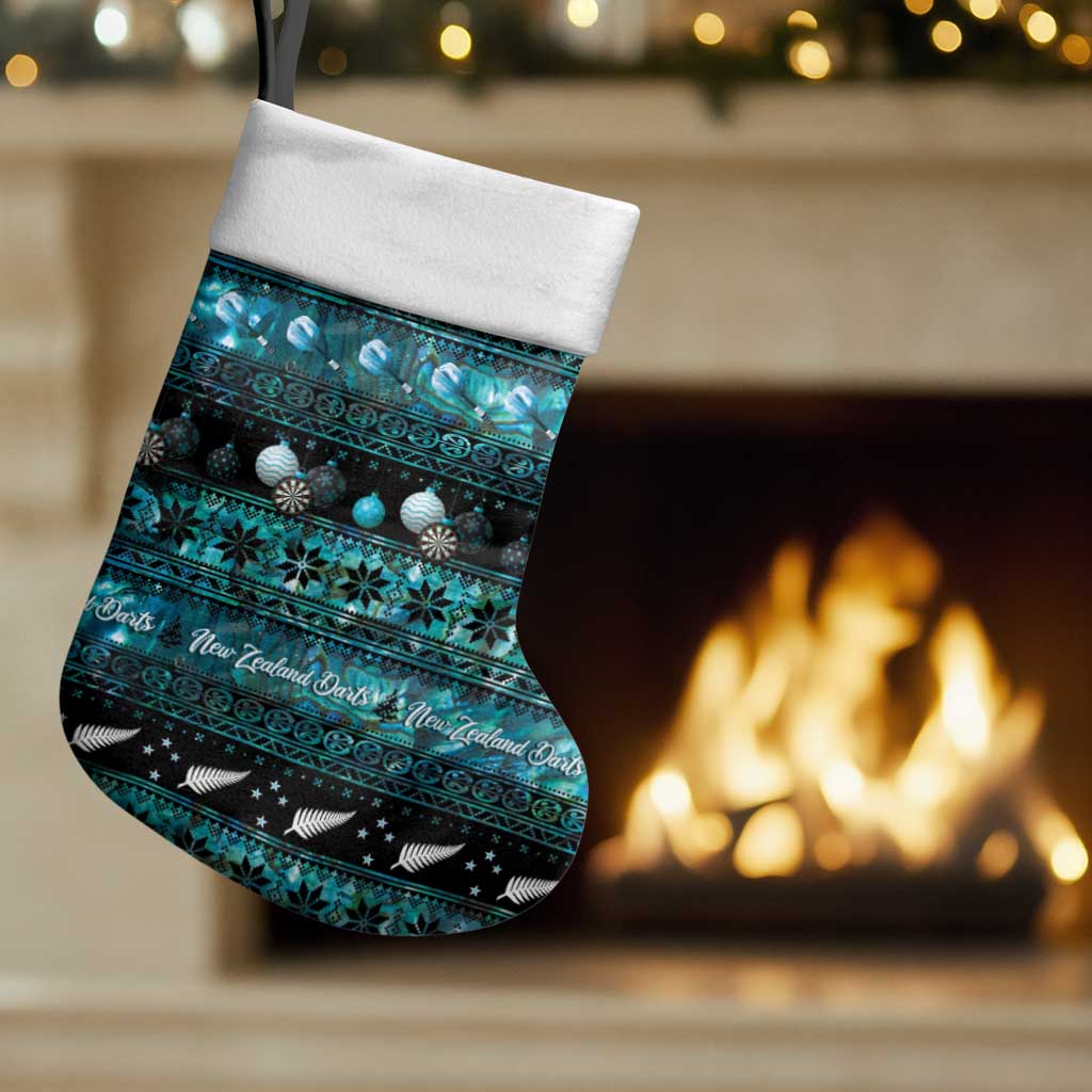 New Zealand Darts Christmas Stocking Merry Xmas Aotearoa Maori Paua Shell - Polynesian Pride