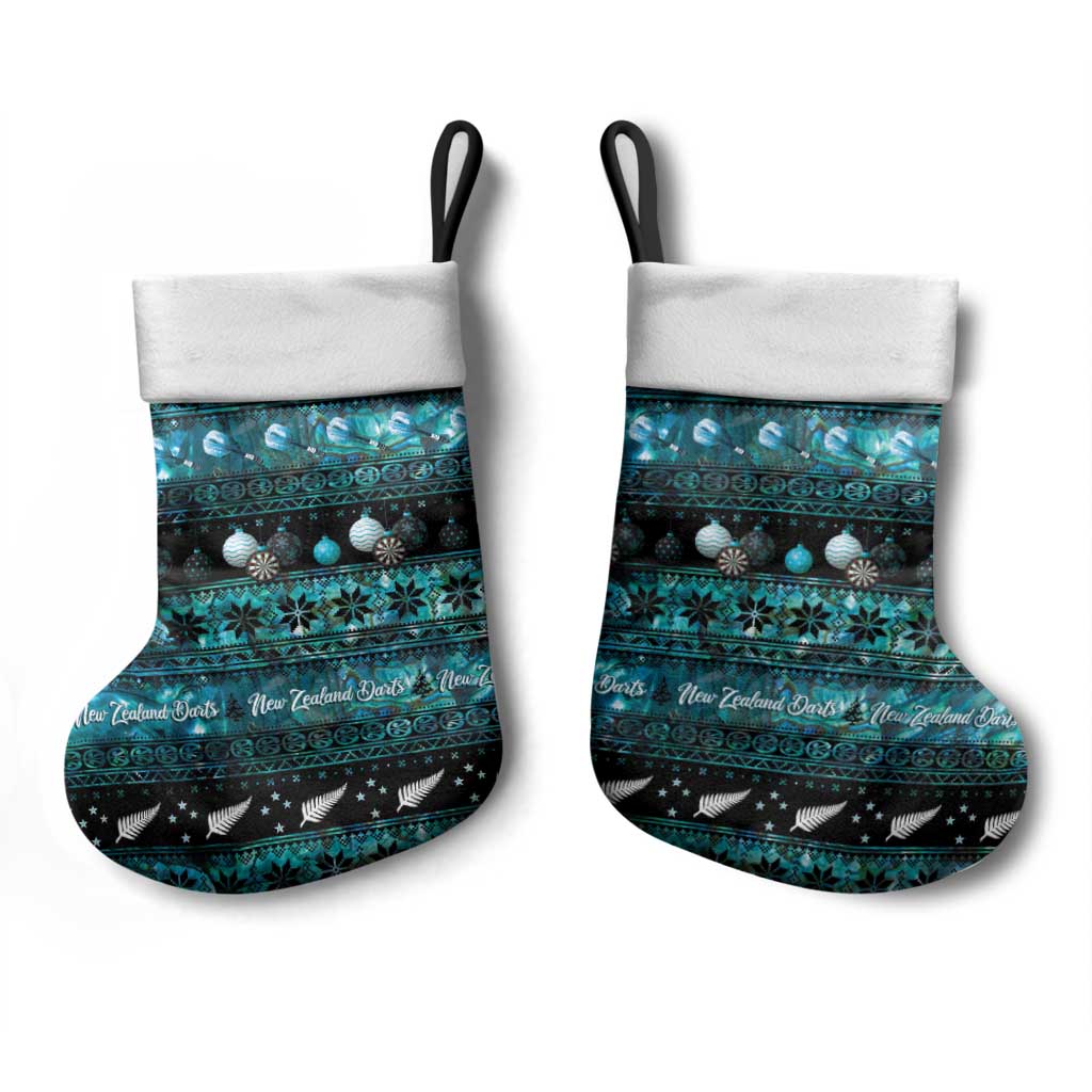 New Zealand Darts Christmas Stocking Merry Xmas Aotearoa Maori Paua Shell - Polynesian Pride