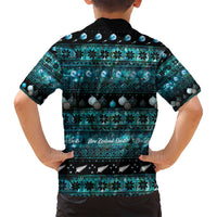 New Zealand Darts Christmas Family Matching Long Sleeve Bodycon Dress and Hawaiian Shirt Merry Xmas Aotearoa Maori Paua Shell - Polynesian Pride