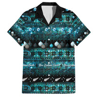 New Zealand Darts Christmas Family Matching Long Sleeve Bodycon Dress and Hawaiian Shirt Merry Xmas Aotearoa Maori Paua Shell - Polynesian Pride