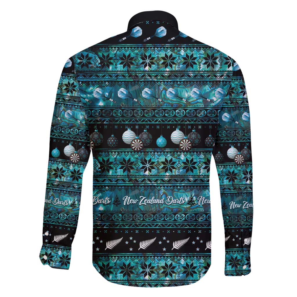 New Zealand Darts Christmas Family Matching Off Shoulder Maxi Dress and Hawaiian Shirt Merry Xmas Aotearoa Maori Paua Shell - Polynesian Pride