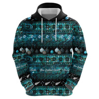 New Zealand Darts Christmas Hoodie Merry Xmas Aotearoa Maori Paua Shell - Polynesian Pride