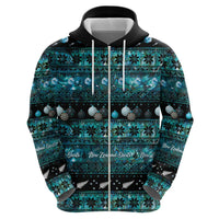 New Zealand Darts Christmas Hoodie Merry Xmas Aotearoa Maori Paua Shell - Polynesian Pride