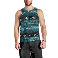 New Zealand Darts Christmas Men Tank Top Merry Xmas Aotearoa Maori Paua Shell - Polynesian Pride