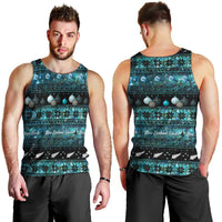 New Zealand Darts Christmas Men Tank Top Merry Xmas Aotearoa Maori Paua Shell - Polynesian Pride