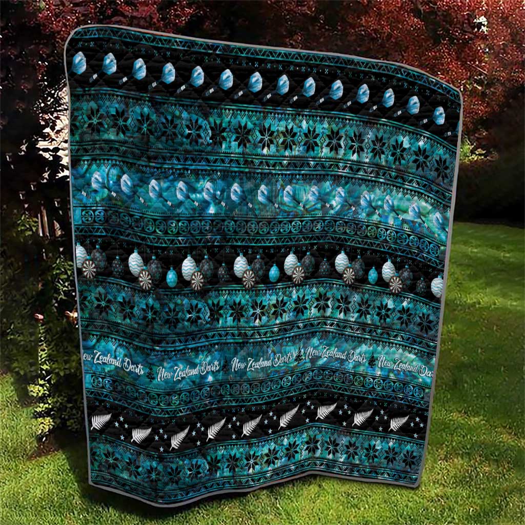 New Zealand Darts Christmas Quilt Merry Xmas Aotearoa Maori Paua Shell - Polynesian Pride