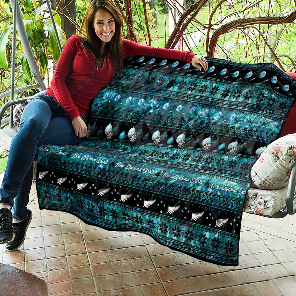 New Zealand Darts Christmas Quilt Merry Xmas Aotearoa Maori Paua Shell - Polynesian Pride