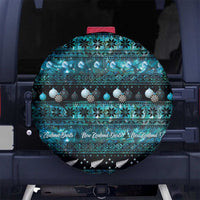 New Zealand Darts Christmas Spare Tire Cover Merry Xmas Aotearoa Maori Paua Shell - Polynesian Pride