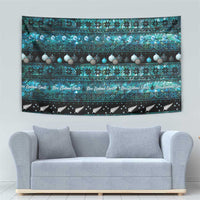 New Zealand Darts Christmas Tapestry Merry Xmas Aotearoa Maori Paua Shell - Polynesian Pride