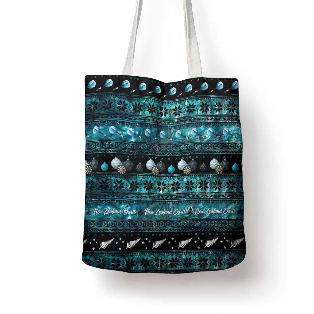 New Zealand Darts Christmas Tote Bag Merry Xmas Aotearoa Maori Paua Shell - Polynesian Pride