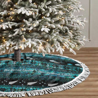 New Zealand Darts Christmas Tree Skirt Merry Xmas Aotearoa Maori Paua Shell - Polynesian Pride