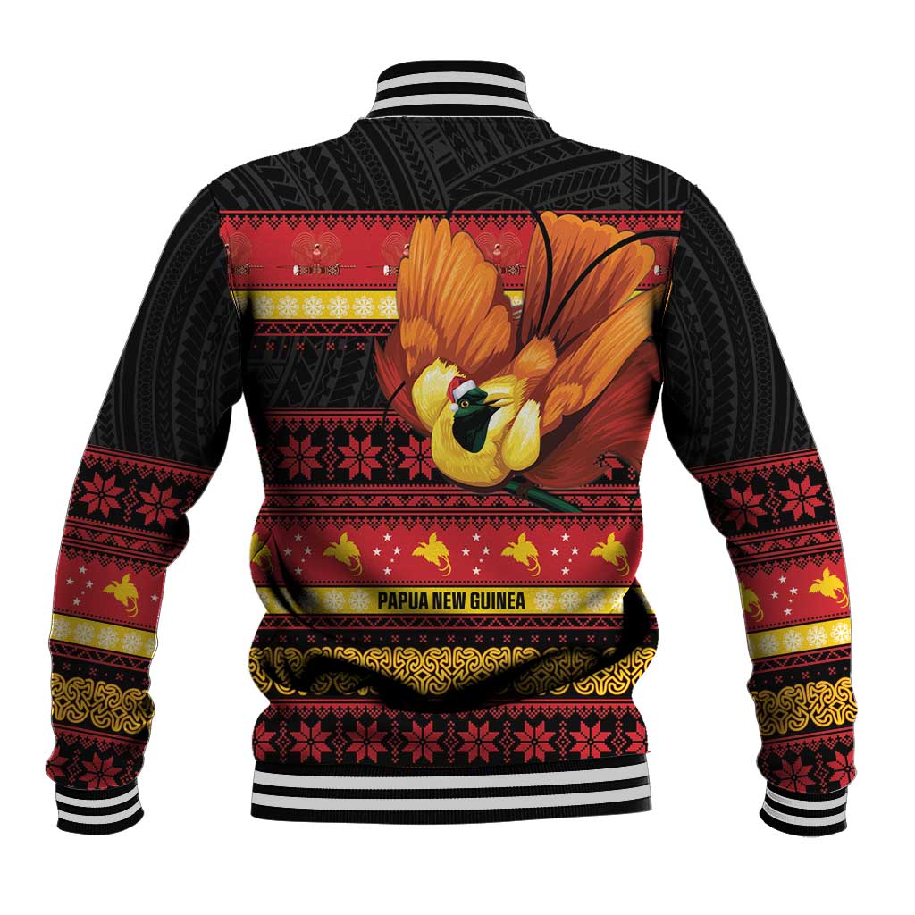 Papua New Guinea Christmas Baseball Jacket Bikpela hamamas blong dispela Krismas - Polynesian Pride