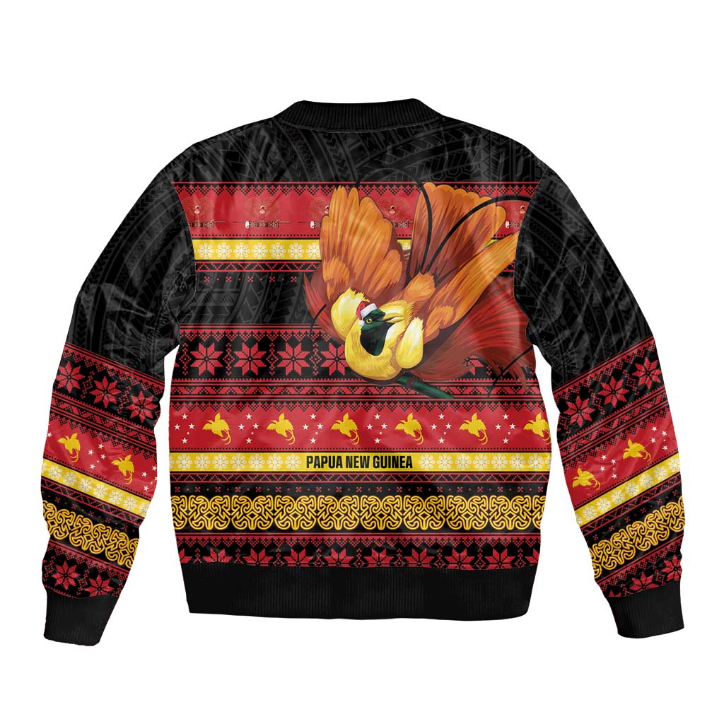 Papua New Guinea Christmas Bomber Jacket Bikpela hamamas blong dispela Krismas - Polynesian Pride