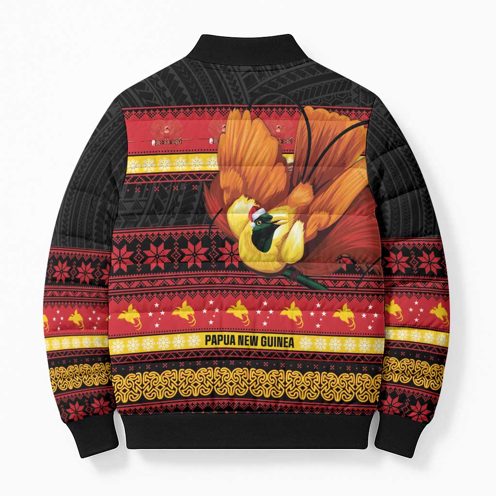 Papua New Guinea Christmas Bomber Puffer Jacket Bikpela hamamas blong dispela Krismas - Polynesian Pride