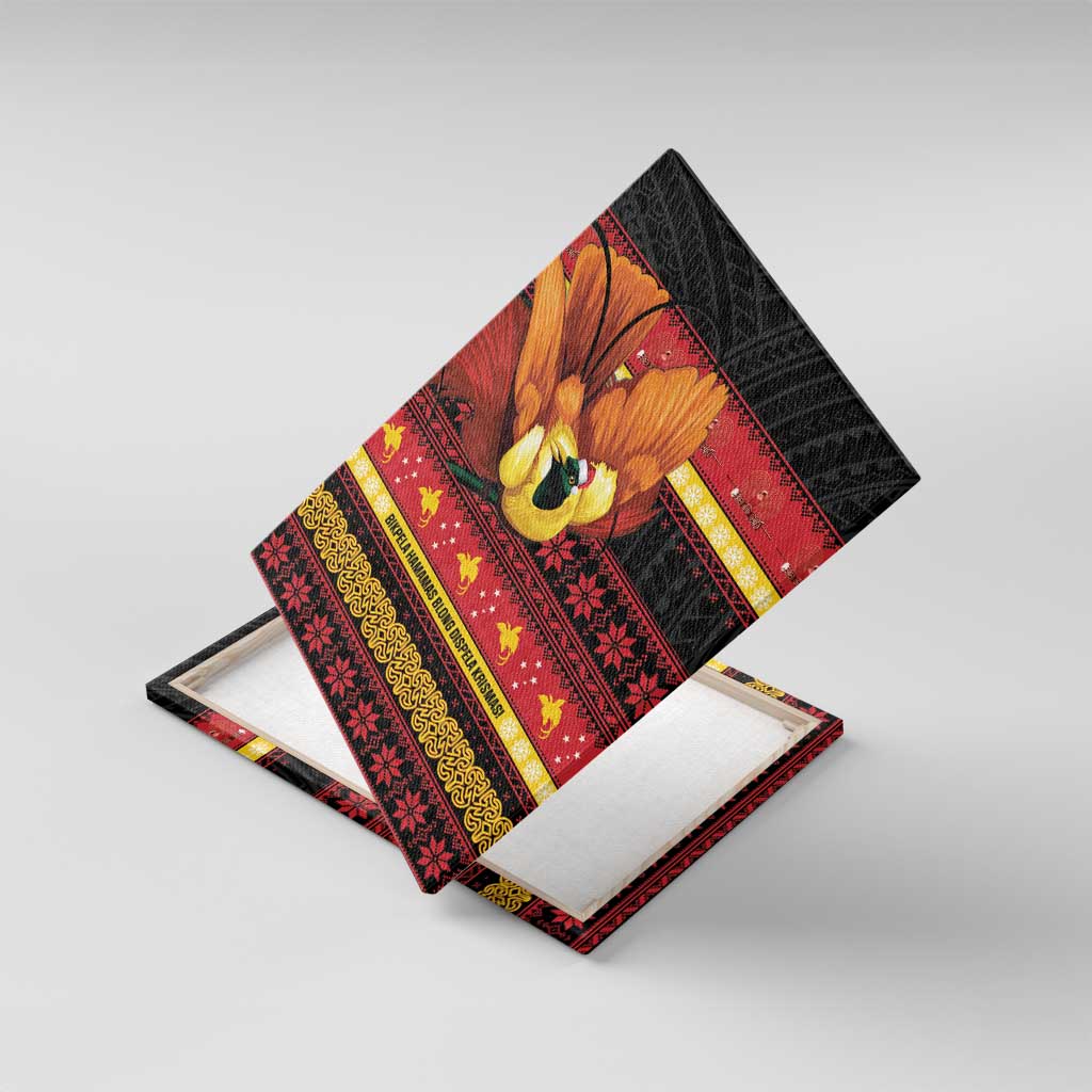 Papua New Guinea Christmas Canvas Wall Art Bikpela hamamas blong dispela Krismas - Polynesian Pride