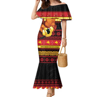 Papua New Guinea Christmas Family Matching Mermaid Dress and Hawaiian Shirt Bikpela hamamas blong dispela Krismas - Polynesian Pride