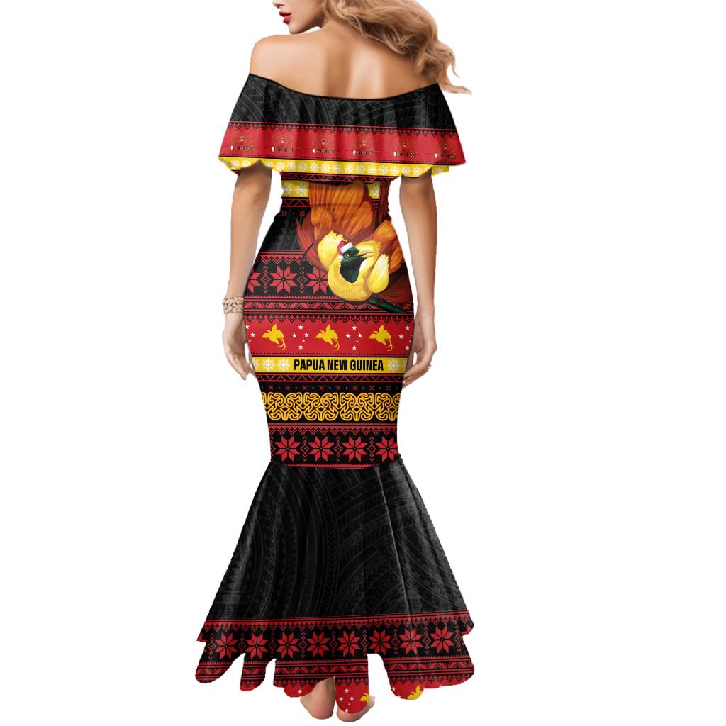 Papua New Guinea Christmas Family Matching Mermaid Dress and Hawaiian Shirt Bikpela hamamas blong dispela Krismas - Polynesian Pride