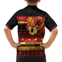 Papua New Guinea Christmas Family Matching Off Shoulder Short Dress and Hawaiian Shirt Bikpela hamamas blong dispela Krismas - Polynesian Pride