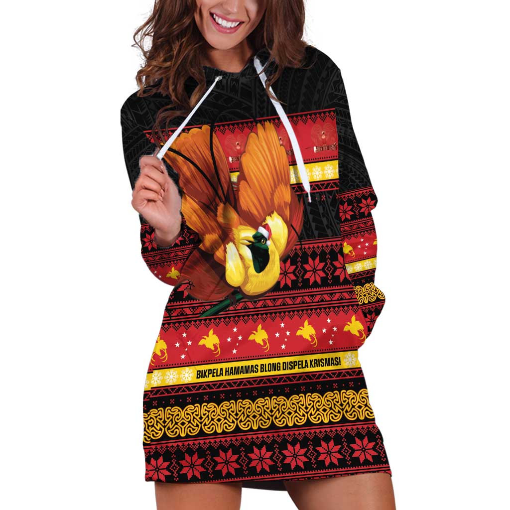 Papua New Guinea Christmas Hoodie Dress Bikpela hamamas blong dispela Krismas - Polynesian Pride