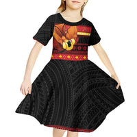 Papua New Guinea Christmas Kid Short Sleeve Dress Bikpela hamamas blong dispela Krismas - Polynesian Pride