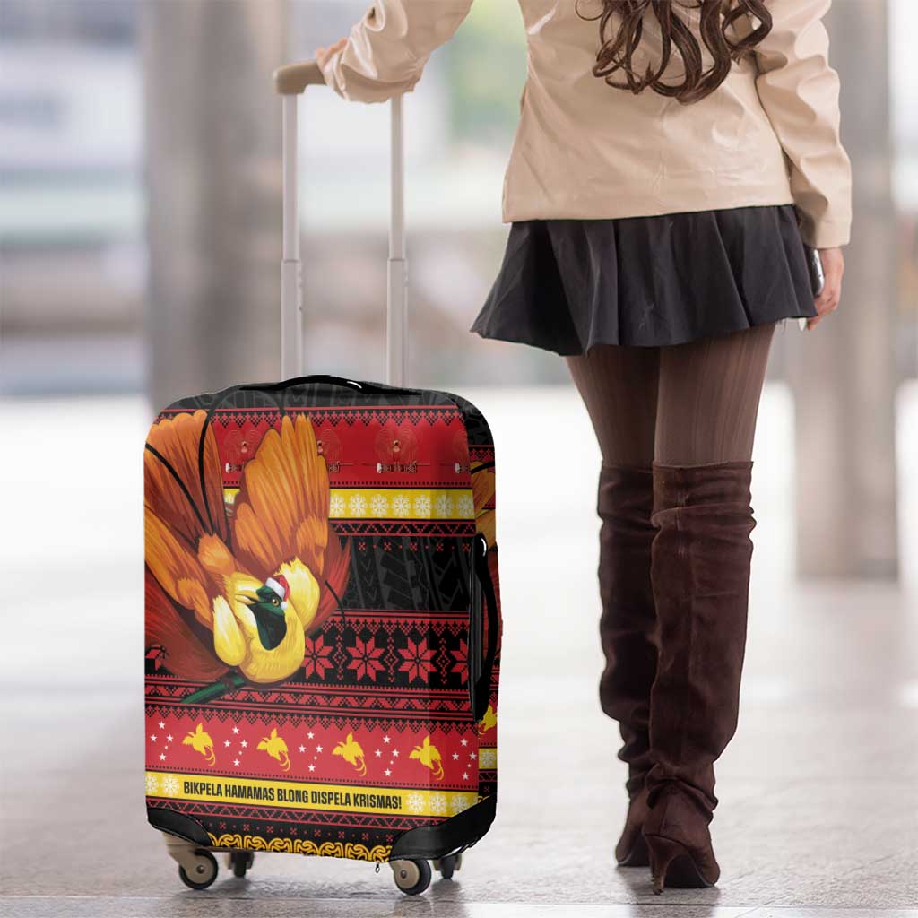 Papua New Guinea Christmas Luggage Cover Bikpela hamamas blong dispela Krismas - Polynesian Pride