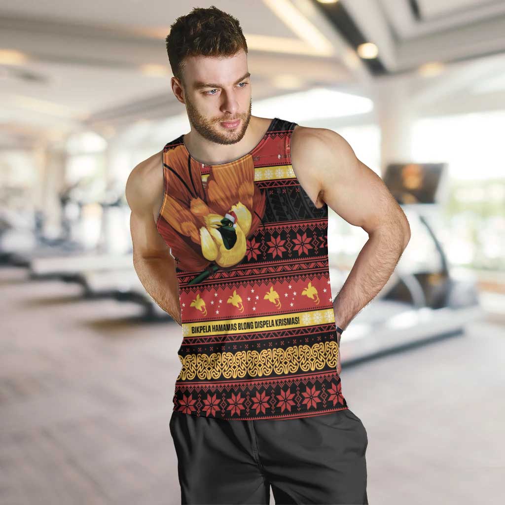 Papua New Guinea Christmas Men Tank Top Bikpela hamamas blong dispela Krismas - Polynesian Pride