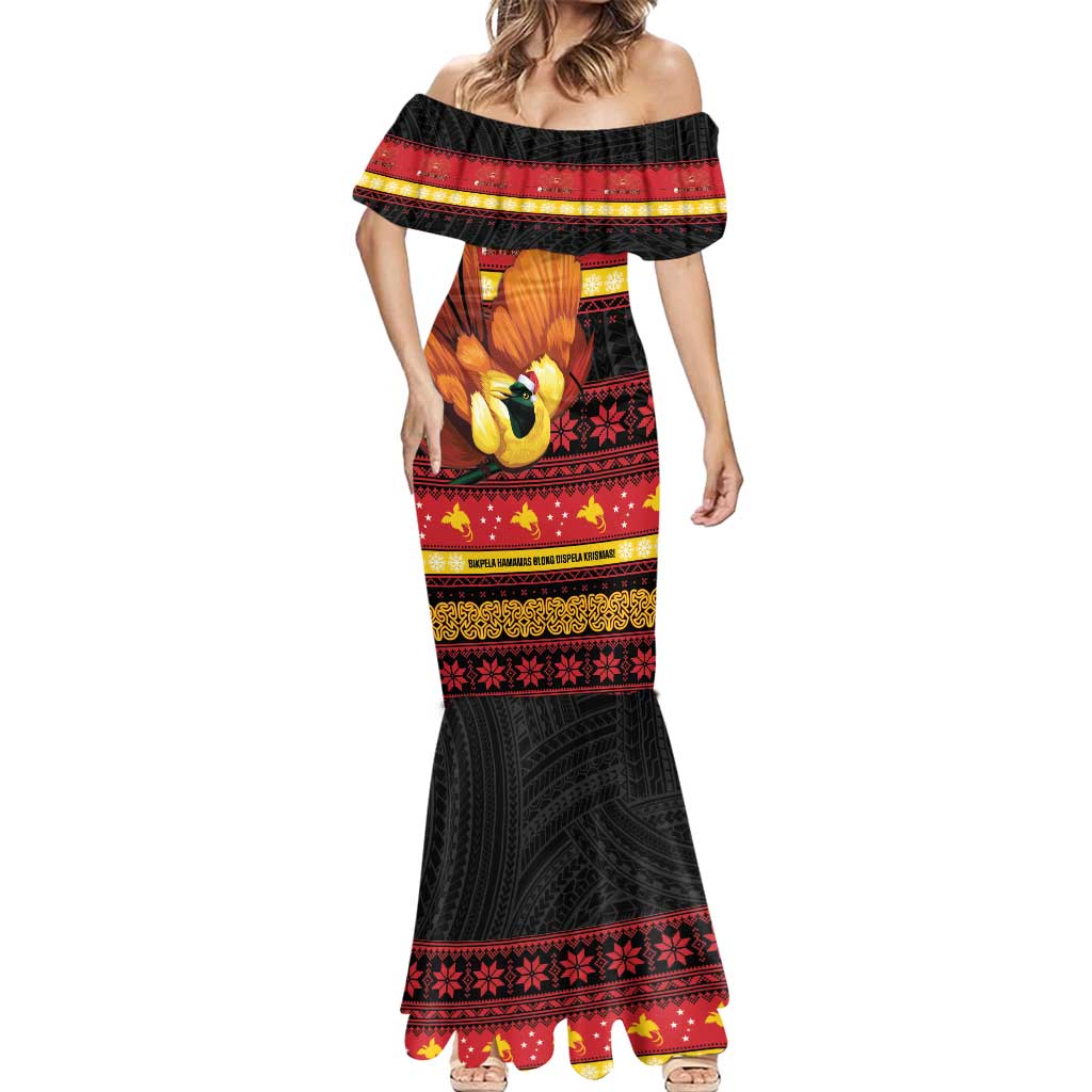 Papua New Guinea Christmas Mermaid Dress Bikpela hamamas blong dispela Krismas LT14 - Polynesian Pride