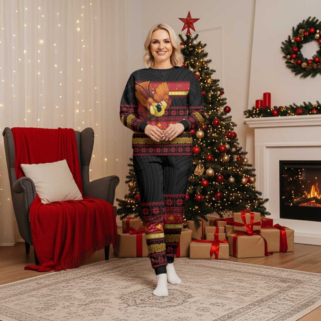 Papua New Guinea Christmas Pajama Set Bikpela hamamas blong dispela Krismas - Polynesian Pride