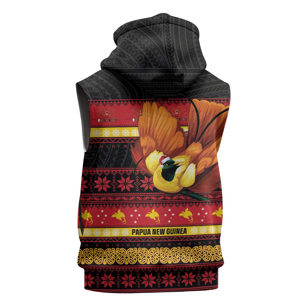 Papua New Guinea Christmas Sleeveless Zip Hoodie Bikpela hamamas blong dispela Krismas - Polynesian Pride