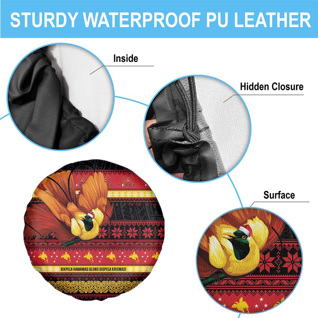 Papua New Guinea Christmas Spare Tire Cover Bikpela hamamas blong dispela Krismas - Polynesian Pride