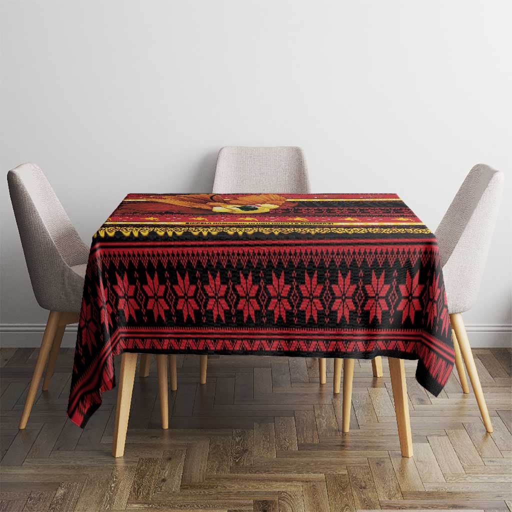 Papua New Guinea Christmas Tablecloth Bikpela hamamas blong dispela Krismas - Polynesian Pride