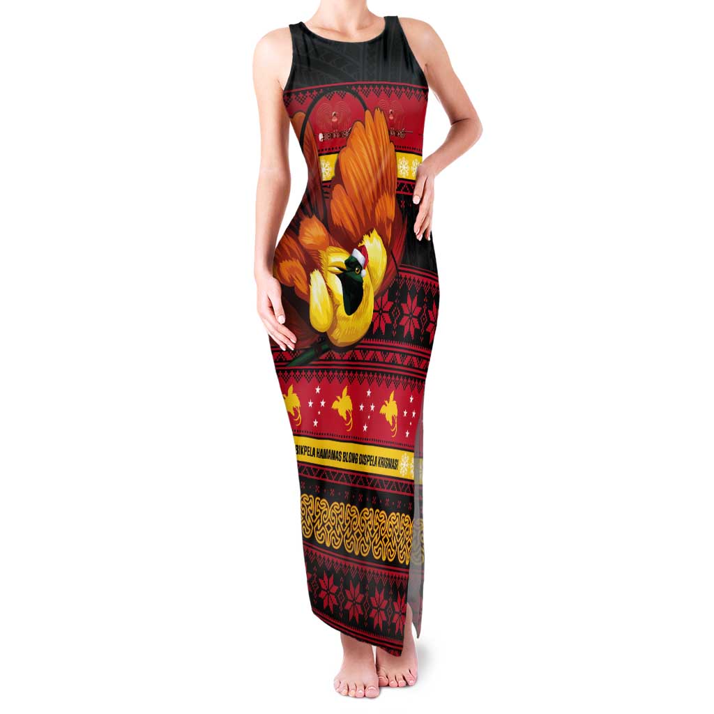 Papua New Guinea Christmas Tank Maxi Dress Bikpela hamamas blong dispela Krismas - Polynesian Pride