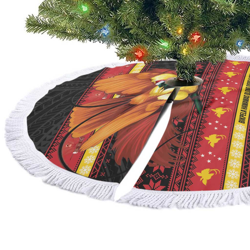 Papua New Guinea Christmas Tree Skirt Bikpela hamamas blong dispela Krismas - Polynesian Pride