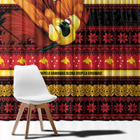 Papua New Guinea Christmas Window Curtain Bikpela hamamas blong dispela Krismas - Polynesian Pride