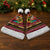 Vanuatu Christmas Santa Hat Joyeux Noel Surfing Santa With Boar Tusk - Polynesian Pride