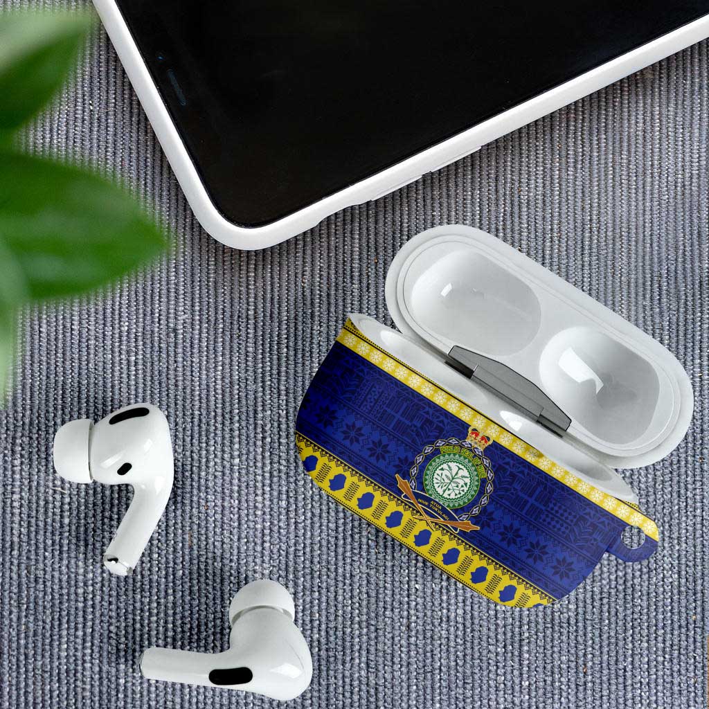 Niue Christmas AirPods Case Monuina e Kilisimasi Hiapo Motifs - Polynesian Pride