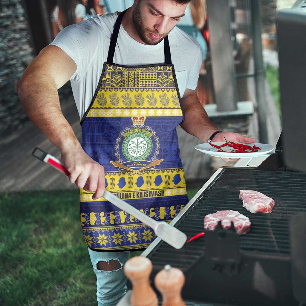 Niue Christmas Apron Monuina e Kilisimasi Hiapo Motifs - Polynesian Pride
