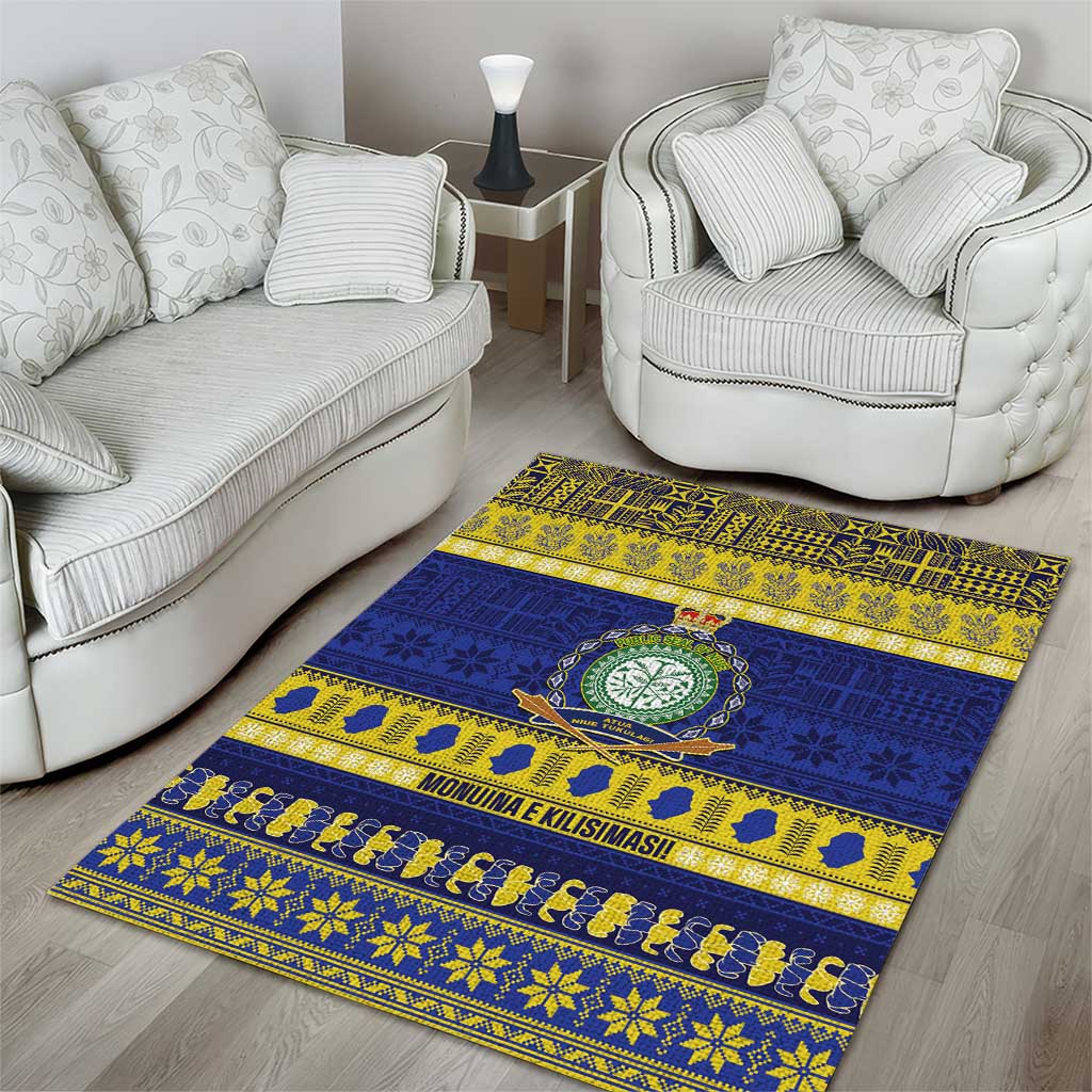 Niue Christmas Area Rug Monuina e Kilisimasi Hiapo Motifs - Polynesian Pride