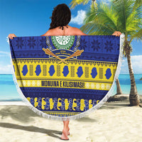 Niue Christmas Beach Blanket Monuina e Kilisimasi Hiapo Motifs - Polynesian Pride