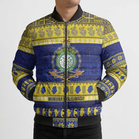 Niue Christmas Bomber Puffer Jacket Monuina e Kilisimasi Hiapo Motifs - Polynesian Pride