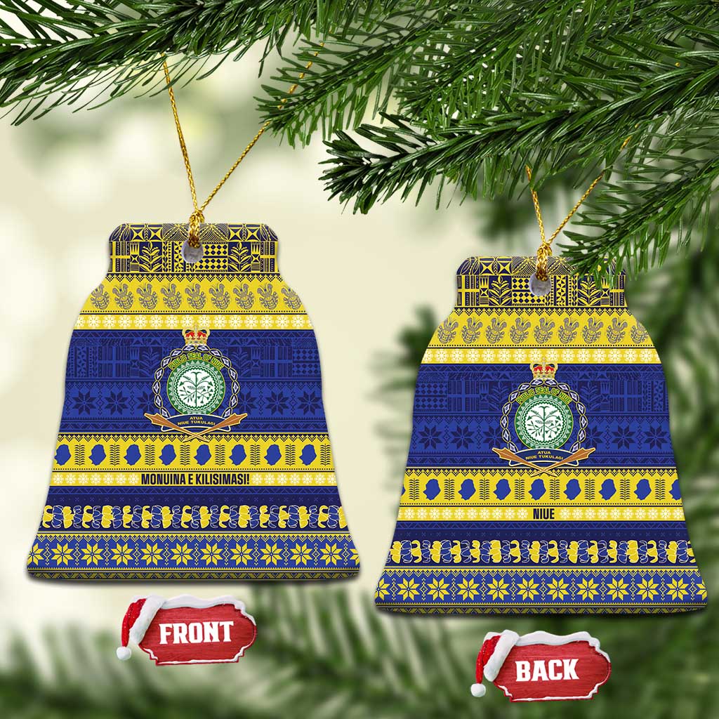 Niue Christmas Ceramic Ornament Monuina e Kilisimasi Hiapo Motifs - Polynesian Pride