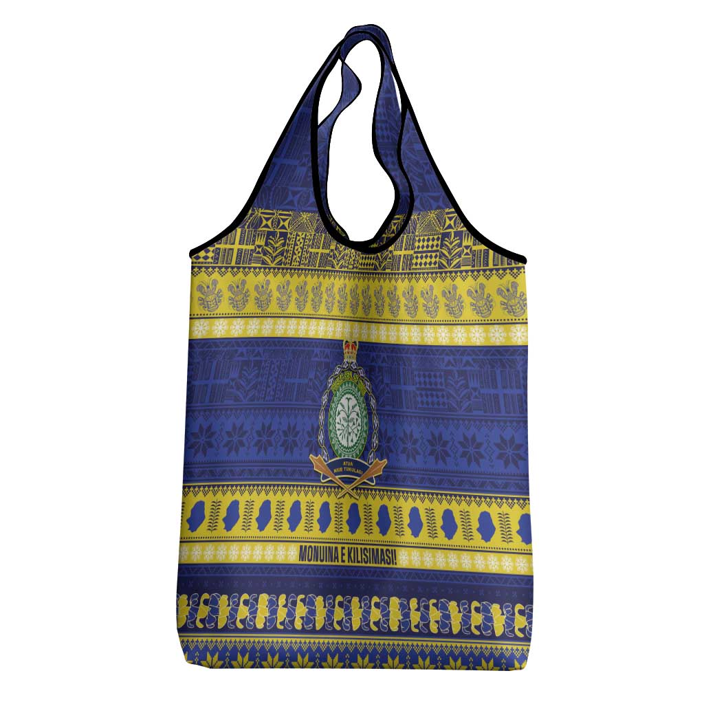 Niue Christmas Grocery Bag Monuina e Kilisimasi Hiapo Motifs - Polynesian Pride