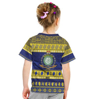 Niue Christmas Kid T Shirt Monuina e Kilisimasi Hiapo Motifs - Polynesian Pride