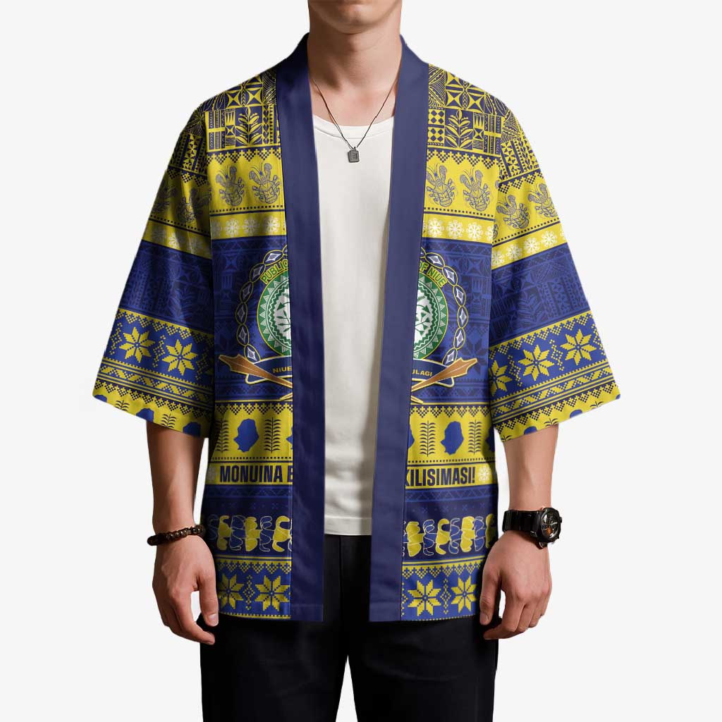 Niue Christmas Kimono Monuina e Kilisimasi Hiapo Motifs - Polynesian Pride