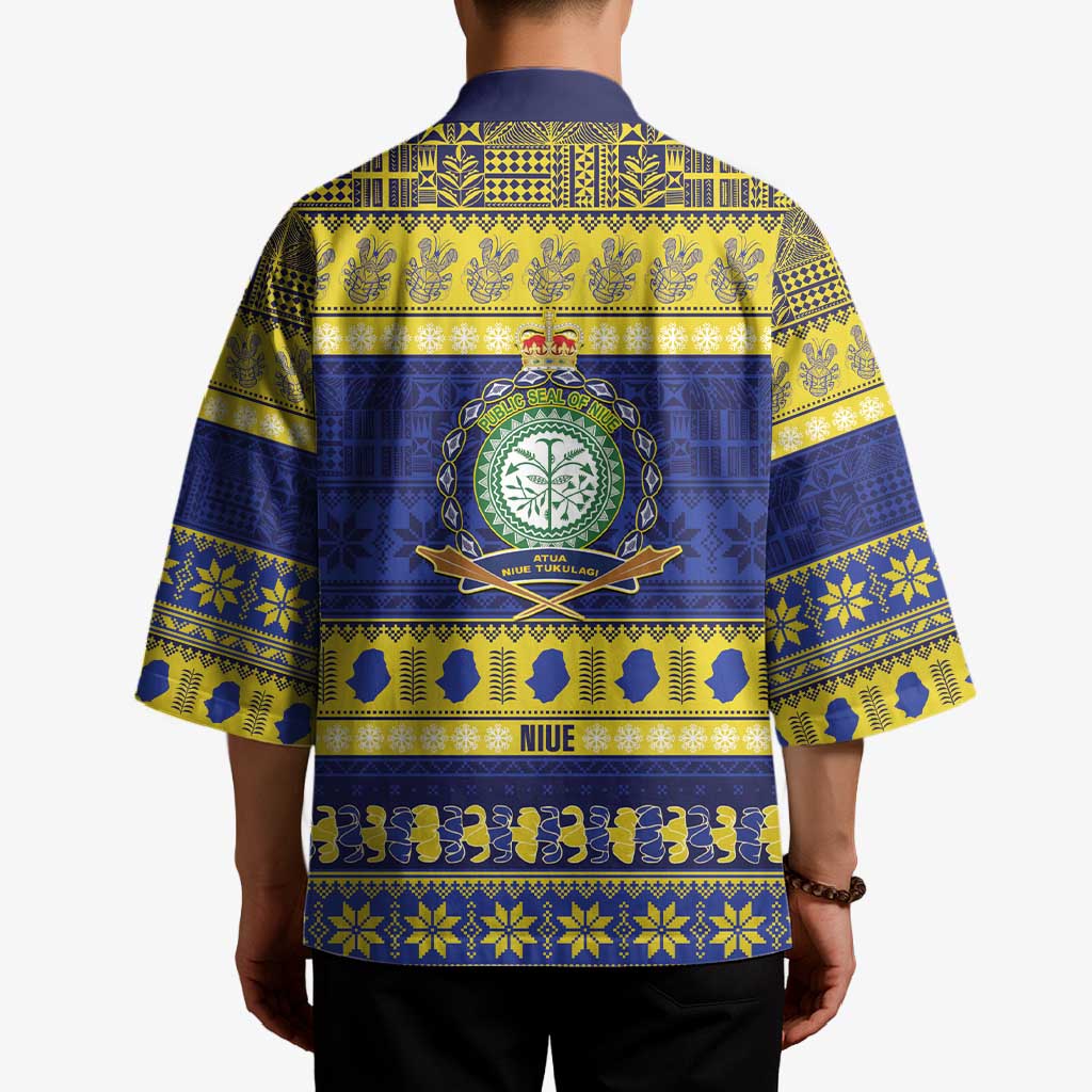 Niue Christmas Kimono Monuina e Kilisimasi Hiapo Motifs - Polynesian Pride