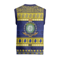 Niue Christmas Knitted V-Neck Vest Monuina e Kilisimasi Hiapo Motifs - Polynesian Pride