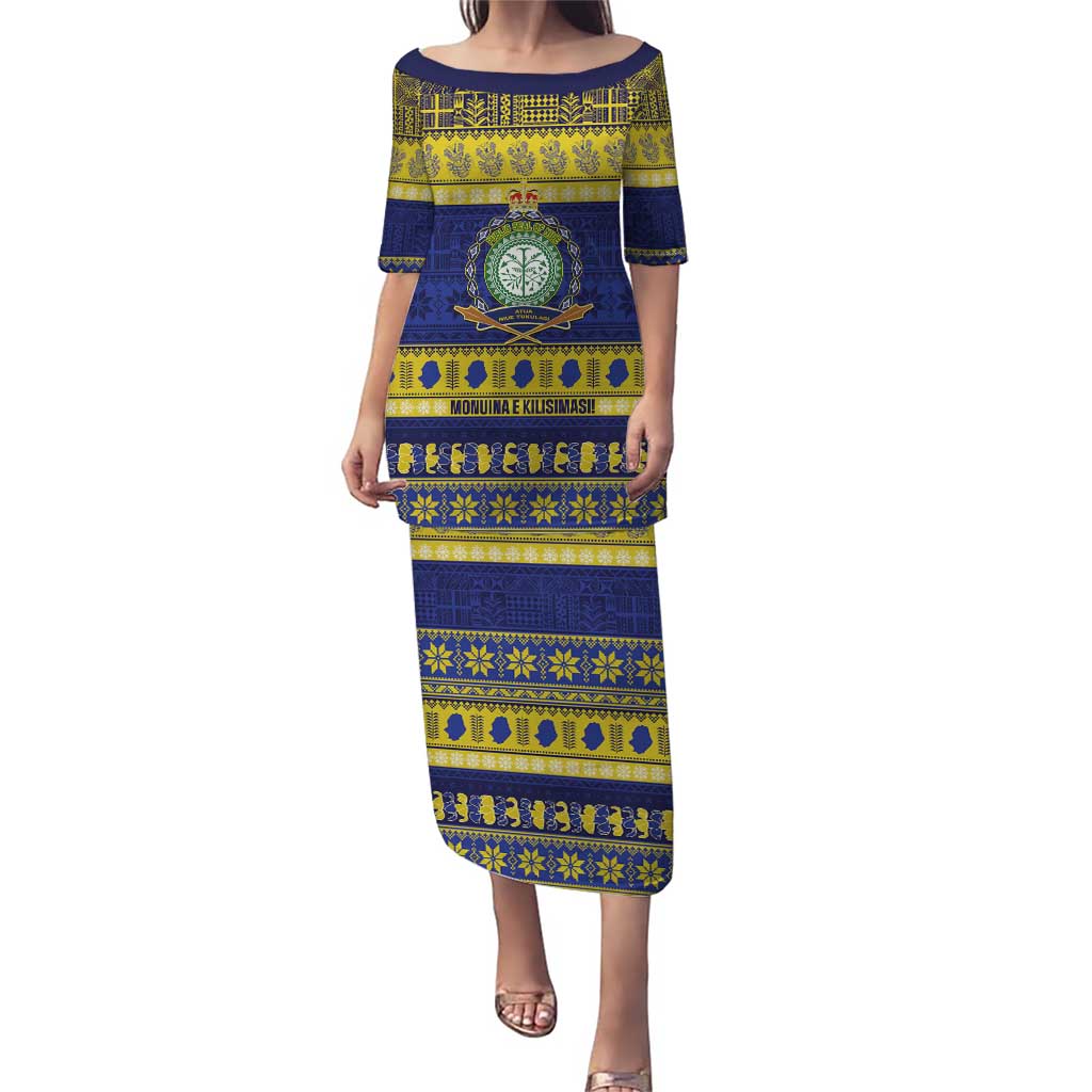 Niue Christmas Puletasi Monuina e Kilisimasi Hiapo Motifs - Polynesian Pride